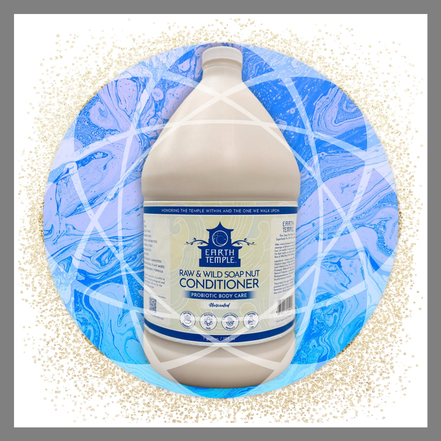 Earth Temple’s Raw and Wild Soap Nut Conditioner (Original Unscented) - Gallon