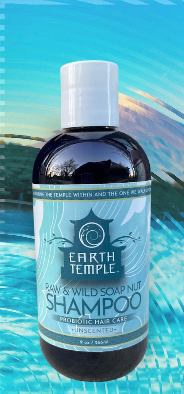 Earth Temple’s Raw and Wild Soap Nut Shampoo (Original Unscented) 9oz